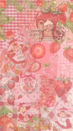 an image of strawberry patch paper