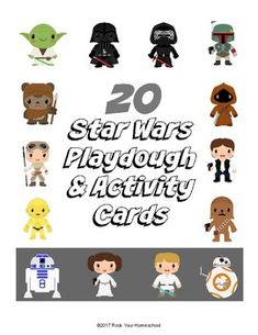 star wars playdough and activity cards for fun family time with free printables