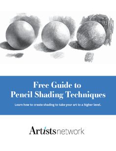 the front cover of an artist's guide to pencil shading techniques, with three apples