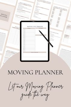 a moving planner with the text moving planner let your moving planner guide fit any move