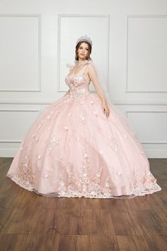 You'll love twirling around in this embroidered 3D floral applique long sheer corset cape sleeve dress with A-line skirt by Petite Adele PQ1045. This beautiful ballgown features an intricate flower embroidery, gem detailing, and glitter lining adding a touch of elegance. The detachable sleeves offer a versatile sleeveless look. The tulle cape sleeves are removable - giving you a versatile second look! 3D Floral Cape Sleeve Corset Ball Gown by Petite Adele PQ1045 Bella Princess Couture by Petite Quinceanera Purple Dresses, 1500 Dresses, Corset Ball Gowns, Floral Cape, Cape Sleeve Dress, Tulle Cape, Mary's Bridal, Sheer Corset, Detachable Sleeves