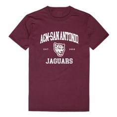 Texas A&M University-San Antonio Jaguars Seal T-Shirt Tee Trendy Tees, Texas A M University, Top Colleges, College Gifts, Texas A&m, College University, Alma Mater, Trendy Tee, Team Spirit