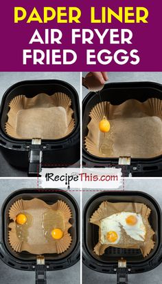 how to make paper liner air fryer fried eggs