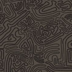 an abstract pattern with black and white lines on a brown background that looks like it has been made out of paper