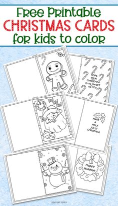 printable christmas cards for kids to color with the text free printable christmas cards for kids