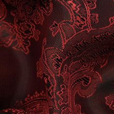 Black & Red Large Paisley Floral Tie - SARTORO Elegant Brocade Fabric For Formal Occasions, Elegant Red Fabric For Formal Occasions, Elegant Red Fabric For Wedding, Elegant Red Wedding Fabric, Elegant Brocade Fabric For Party, Elegant Red Festive Fabric, Elegant Red Fabric For Festive Season, Fitted Formal Brocade Fabric, Formal Fitted Brocade Fabric