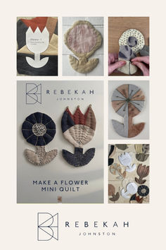 brochure for rebekah's new book, make a flower mini quilt