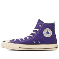 Converse All Star US High Top 'Blue Violet' 31310291 Casual Sneakers With Star Logo, Sporty Purple Cotton Sneakers, Casual High-top Sneakers With Star Logo, Casual Purple Converse Sneakers, Blue Violet, Fashion Performance, Converse All Star, Stylish Sneakers, High Top