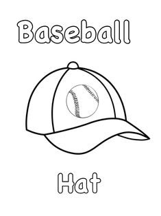 a baseball hat with the word baseball on it and an image of a baseball cap