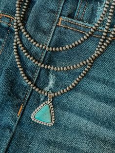 The Stampede Navajo Layered Necklace – 85 Down South Turquoise Necklace Stack, Western Necklace, Cowgirl Accessories, Navajo Necklace, Western Necklaces, Western Look, Western Jewelry, Layered Necklace, Turquoise Pendant