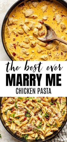 the best ever marry me chicken pasta in a skillet