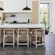 the kitchen is clean and ready to be used as a dining room or breakfast nook