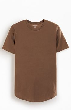 Elevate your tee rotation with ease thanks to the PacSun Basic Scallop T-Shirt. This essential tee has a crew neck, a soft cotton fabrication, and a scalloped hem for added coverage.


	Crew neck
	Short sleeves
	Scallop hem
	100% Cotton
	Machine washable Classic Soft-washed T-shirt, Classic Soft-washed Solid T-shirt, Brown Cotton Crew Neck T-shirt, Simple Soft-washed Short Sleeve T-shirt, Plain Brown Cotton T-shirt, Classic Soft-washed Short Sleeve T-shirt, Classic Brown Cotton T-shirt, Classic Brown Crew Neck T-shirt, Classic Brown T-shirt For Summer