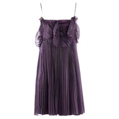 Wonderful work of plissé Purple color 2008 Collection of Byblos Silk Pleated Dress For Cocktail, Silk Pleated Dress With Folds For Cocktail, Silk Pleated Dress With Pleated Bodice For Spring, Spring Silk Pleated Dress With Pleated Bodice, Purple Pleated Evening Dress, Silk Sleeveless Pleated Mini Dress, Sleeveless Silk Pleated Mini Dress, Silk Sleeveless Mini Dress With Pleats, Sleeveless Silk Mini Dress With Pleats