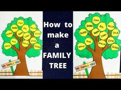 how to make a family tree with pictures and words for the word family on it