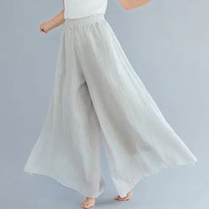 41207849287747|41207849451587 Summer Solid Color Wide Leg Pants, Solid Color Summer Wide Leg Pants, Solid Color Summer Wide Leg Full Length Pants, Summer Solid Color Full Length Wide Leg Pants, Summer Full Length Solid Wide Leg Pants, Spring Flare Stretch Maxi Skirt, Flowy Wide Leg Maxi Skirt For Spring, Spring Solid Color Ankle-length Harem Pants, Spring Flare Wide Leg Pants With Elastic Waistband