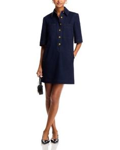 Veronica Beard Koulis Denim Dress Womens Denim Dress, Black B, Veronica Beard, Above The Knee, Denim Dress, Pick Up, In Store, Buy Online, Short Sleeves