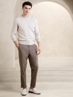 Tailored EWaist Tapered Pant | Banana Republic Factory Business Casual Fall Pants With Straight Hem, Fall Business Casual Pants With Straight Hem, Modern Business Casual Pants With Elastic Waistband, Versatile Business Casual Dress Pants With Elastic Waistband, Versatile Dress Pants With Elastic Waistband For Business Casual, Business Chinos For Fall With Tapered Leg, Business Casual Dress Pants With Elastic Waistband For Fall, Business Fall Tapered Leg Chinos, Classic Pants For Fall Elevated Casual Occasions