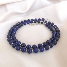 Lapis Necklace, Lapis Lazuli Jewelry, Lapis Lazuli Pendant, Lapis Lazuli Necklace, Gold Choker, Lapis Lazuli, Labradorite, Silver Gold, Beaded Necklace