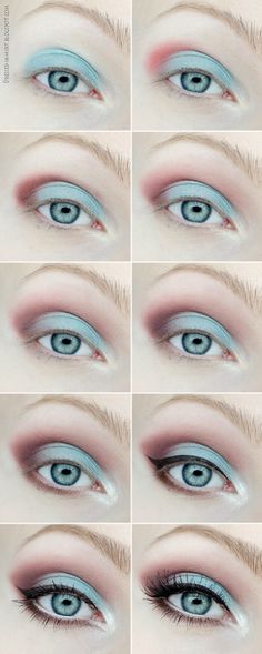 ✝☮✿★ MAKEUP ✝☯★☮ Pastel Makeup, Pink Eye Makeup, Make Up Inspiration, Beauty Make-up, Eye Tutorial, Make Up Looks, Pink Eyes, Makeup Geek