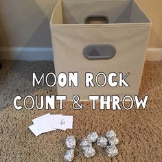 the moon rock count and throw game is on the floor