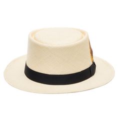 The Pork Pie Milan is beautifully hand-woven in 100% Toquilla straw. Lightweight and comfortable, this summer straw hat is diverse enough to wear at the golf course, to the beach, or just walking about. A classic style that has withstood the test of time. Extremely elegant with a red feather embellishment. This item is a genuine Panama Hat handwoven in Ecuador. Material: 100% Toquilla StrawBrim: 2 1/4"Crown: 4 1/4" telescopeHatband: 1 1/8" grosgrainClimate: Sun Handwoven in Ecuador. Hand-finishe Classic Curved Brim Hat For Vacation, Classic Brimmed Hats For Vacation, Woven Toquilla Straw Panama Hat With Flat Brim, Classic Wide Brim Hat For Vacation, Classic Woven Panama Hat, Classic Woven Panama Hat With Curved Brim, Fitted Straw Hat With Flat Bill For Vacation, Beige Straw Panama Hat With Curved Brim, Casual Wide Brim Palm Leaf Hat