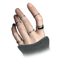 PRICES MAY VARY. Item-- Minimalist finger rings set(7pcs) Material-- High quality alloy. Color-- Silver Size--14mm-19mm, fits finger size 5 to 9 Great Gift-- Punk joint knuckle ring set, stylish and chic, it's a good choice for Halloween, Valentine's Day, Birthdays, Anniversary, Christmas, Thanksgiving or Graduation. Ocassion-- Easy to match your different hair style and outfits, suitable for daily jewelry or any other occasions like nightclub, beach party, dress dinner, anniversary, holiday, ev Lain Cosplay, Black Ring Set, Cheap Rings, Knuckle Ring, Studded Necklace, Daily Jewelry, Knuckle Rings, Stud Jewelry, Finger Rings