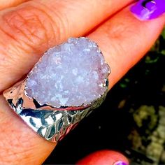 Artisan Boho Goddess Crystal Druzy Hammered Ring Sz 8 #Crystals #Crystalrings #Druzy #Druzyring #Boho Style Tags: Boho * Bohemian * Gypsy * Gypsysoul * Spell * Witchy * Moon * Calming * Wooden * Jewelry * Crystals * Bracelets * Tarot * Greenwitch * Mystic * Astrology Bohemian Amethyst Crystal Ring, Silver Bohemian Moon-shaped Crystal Ring, Bohemian Purple Natural Stone Crystals, Hand-strung Bohemian Amethyst Crystal Bracelet, Nickel-free Amethyst Bohemian Jewelry, Classic Engagement, Hand Stamped Ring, Crystal Goddess, Rainbow Sapphires