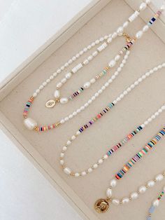 Gold Jewelry 
Tarnish Free Jewelry 
Jewelry Styled 
Jewelry How To
Accessorise Jewelry 
Jewelry For Her Trendy Necklaces Beads, Trendy Beaded Jewelry, Trendy Diy Jewelry, Diy Pearl Necklace, Pop Jewelry, Beautiful Beaded Necklaces, Preppy Jewelry, Jewerly Designs, Diy Jewelry Necklace