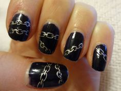 :) Chain Nail Art, Chain Nails, S Nails, Dope Nails, Eye Art, Nail Art Diy