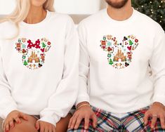 Gingerbread Disneyworld Sweatshirt, Minnie and Mickey Christmas Sweatshirt, Couple Hoodie, Christmas Couple Matching Sweater, Christmas Gift 》HOW TO ORDER《 ☀ Please check all listing information and all the listing photos. ☀ Pick your Shirt Size and Shirt Color from the drop-down menus. ☀ Fill in the personalization section, if any, as shown. ☀ Click add to cart. ☀ To add more item to cart, hit the back button and repeat steps. You can add more than one item to the cart and purchase them in bulk Family Sweatshirts Matching Disney, Minnie And Mickey Christmas, Disney Outfits Women Winter, Couples Matching Sweaters, Couples Christmas Sweaters, Disney Outfits Women, Minnie And Mickey, Couples Sweaters, Mickey Christmas