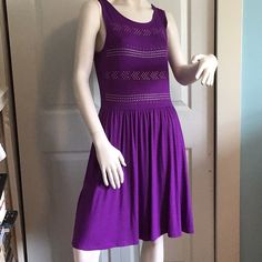 Embellished Front Ladies Plum Colored Dress. Lined Purple Midi Dress For Summer, Purple Lined Midi Dress For Summer, Summer Purple Lined Midi Dress, Fitted Purple Sleeveless Dress For Beach, Purple Stretch Summer Dress, Sleeveless Fit And Flare Midi Dress For Beach, Fitted Purple Summer Midi Dress, Purple Sleeveless Stretch Midi Dress, Purple Sleeveless Midi Dress For Summer