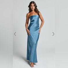 Beautiful For A Wedding, Dance, Or Formal Event! I Bought In Size 8 And 10 Because I Was In Between Sizes. The 8 Still Has Tags! Steel Blue Dress, Emerald Green Prom Dress, Plunging V Neck Dress, Blush Prom Dress, Floral Wrap Maxi Dress, Lover Dress, Chiffon Mini Dress, Long White Dress, Bow Detail Dress