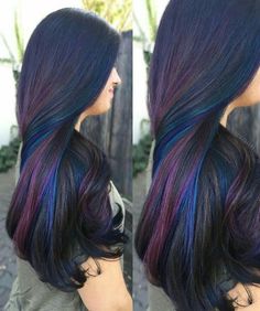 Blue Highlights, Fun Hair, Lip Colour, Mermaid Hair, Rainbow Hair