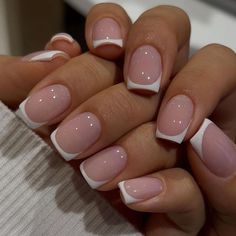 PRICES MAY VARY. 【Elegance Square Nails】- Compared with the round and other shape fake nails, the square nails can cover the defects of your original nails, not limited to the length and shape of your own nail, so that it show the elegance and slender of female nails, is the most fashionable nail shape for all women. 【Short press on nails】- Made of good acrylic ABS material, firm and not fragile or break or fade, more glossy, and will not harm the human body or nails, and can be used with confid Nagel Tips, Colorful Nails, French Tip Acrylic Nails, Work Nails, Short Square Acrylic Nails, Short Acrylic Nails Designs, White French, Stick On Nails, Classy Nails