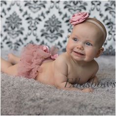 $22.00 A personal favorite from my Etsy shop https://www.etsy.com/listing/289458721/baby-headband-sstin-flower-and-bloomer Rose Skirt, Satin Flowers, Flower Headband