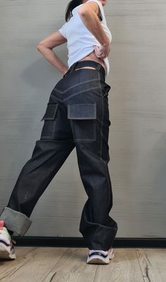 "Casual Denim Harem Pants/Extravagant Pants/Boho Pants/Baggy Pants/Unisex Denim/Women Denim Harem ❤️ Extravagant designs and high quality fabrics! ❤️ Materials & Care Denim, Cotton, Textile Hand wash at low temperatures. Do not machine dry. Do not iron. Do not dry clean! ❤️ Sizing We can make your piece from XS to 5XL! Everything in the shop can be also made according to your measures free of charge! ❤️ Shipping ✈ Ready to ship The time I need to prepare an order for shipping varies. For details Summer Utility Style High-waisted Jeans, Summer Utility High-waisted Jeans, High Waist Jeans With Loosely Fitted Hips, Summer High-waisted Utility Jeans, Baggy Denim Blue Bottoms With Belt Loops, High-waisted Summer Jeans With Cargo Pockets, High-waisted Cargo Jeans For Summer, Summer High-waisted Jeans With Cargo Pockets, Baggy Festival Bottoms With Pockets