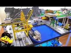 an image of a lego factory with lots of toys in it's display area