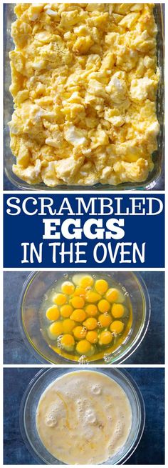 scrambled eggs in the oven and then cooked