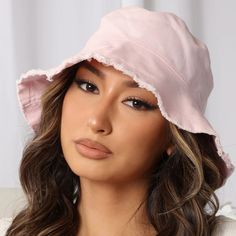 Pink Casual Mini Bucket Hat, Casual Pink Bucket Hat One Size, Pink Summer Vacation Bucket Hat, Pink Adjustable Bucket Hat With Upf 50+, Handmade Pink Bucket Hat, One Size, Pink Bucket Hat, Floppy Hat, Bucket Hat, Pink Ladies