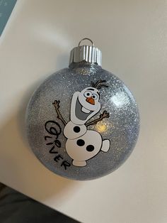 Custom Olaf ornament with name Glitter colors showed in photo Olaf Ornament, Olaf Christmas, Christmas Orniments, Xmas Balls, Bulb Ornaments, Light Bulb Ornaments, Glitter Colors, Classy Christmas, Lightbulbs