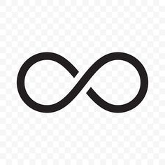 an infinite sign is shown on a white background, with black lines in the middle