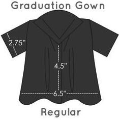 the size and measurements for a graduation gown