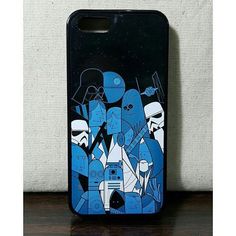 a star wars themed iphone case on a table