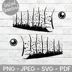 two black and white fish silhouettes on wooden planks with the words, fishing - pe