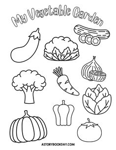 the vegetable garden coloring page for kids