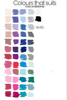 Colour Palette For Cool Skin Tone, Color For Cool Undertones, Colors That Suit Cool Undertones, Best Colors For Cool Undertones, Colours For Pale Skin Clothing, Colors To Wear For Cool Skin Tone, Clothing Colours For Cool Skin Tones, Cool Winter Undertones Clothes, Cool Tone Summer Outfits