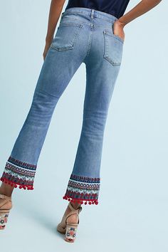 Slide View: 6: Pilcro Mid-Rise Bootcut Cropped Jeans Pink Outfits, Sewing Clothes, Cropped Jeans, Wide Leg Jeans, Bell Bottom Jeans, Dream Closet, Denim Jeans, Mid Rise, Anthropologie