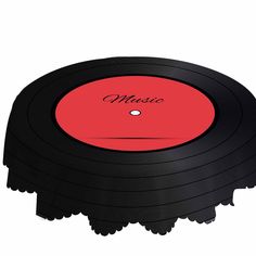 a record player with the word music on it