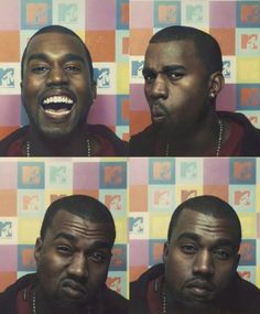 four different shots of a man with his mouth open and teeth wide open in front of him